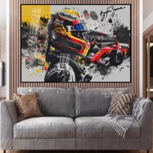 Quadro Ayrton Senna F1 – Arte Moderna Racing em Alumínio