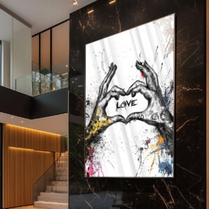 Quadro Love Minimalista – Arte Moderna Preto & Branco