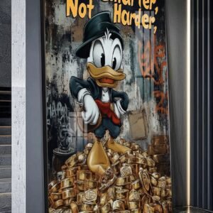 Quadro Work Smarter – Arte Motivacional de Sucesso