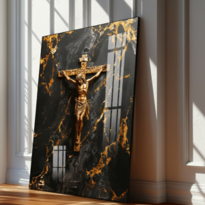 Quadro Jesus Cristo na Cruz – Arte Religiosa Moderna em Alumínio
